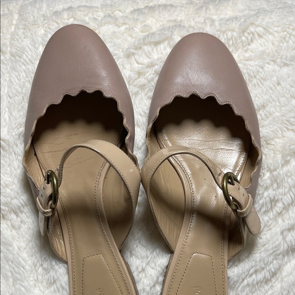 Chloé Lauren Scalloped Leather Mary Jane Mules - Picture 8 of 8